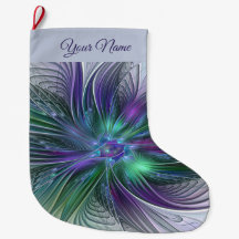 Paarse groene ventilator Abstracte kunstfractal ei