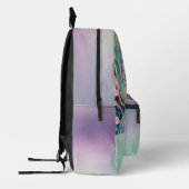 Paarse Groene Vlinder Fairy Prinses Meisjes Custom Bedrukte Rugzak (Links)