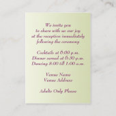 Paarse, groene vlinderbloemige vlinders Omheining Informatiekaartje (Achterkant)