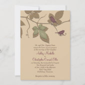 Paarse Groene Vogels Uitnodiging tot uitwijking va (Voorkant)