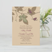 Paarse Groene Vogels Uitnodiging tot uitwijking va (Staand voorkant)