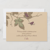 Paarse Groene Vogels Uitnodiging tot uitwijking va (Achterkant)