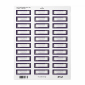 Paarse groene Waterverf Foliage Adres label (Full Sheet)