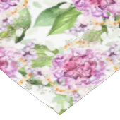 Paarse groene Waterverf Moderne Floral Tafelkleed (Gekanteld)