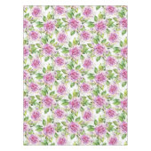 Paarse groene Waterverf Moderne Floral Tafelkleed (Voorkant)