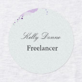 Paarse groene waterverf verlaat medewerker labels (Design 2)