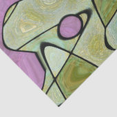 Paarse groene weefselkleuren cirkels abstracte wer tissuepapier (Detail)