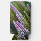 Paarse groene wilde bloem seltzer blikjeskoeler (Achterkant)