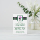 Paarse, groene, witte Kaart met Thisle Enclosure (Staand voorkant)