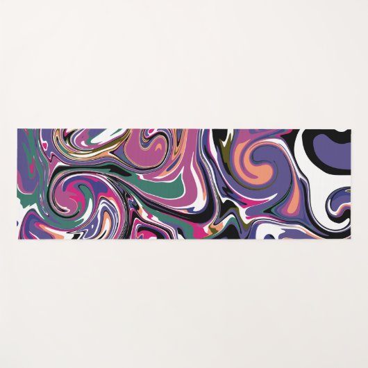 Paarse, groene, witte, roze, roze zwammen yogamat (Voorkant (horizontaal))