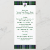 Paarse, Groene, Witte, Tartan en Distel Menu Kaart (Achterkant)