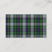 Paarse, groene, witte Tartan Thistle Place Cards Plaatskaartje (Achterkant)