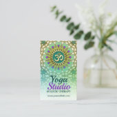 Paarse groene Yoga Holistic Energy Visitekaartjes (Staand voorkant)
