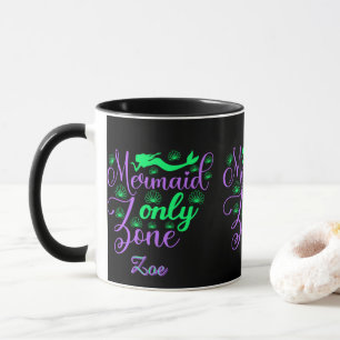 Paarse Groene Zeemeermin Script Zone Script Mok
