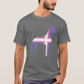 Paarse Grote Dane T-shirt (Voorkant)