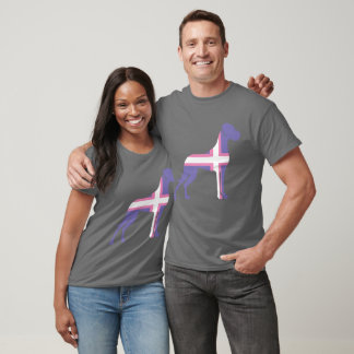 Paarse Grote Dane T-shirt