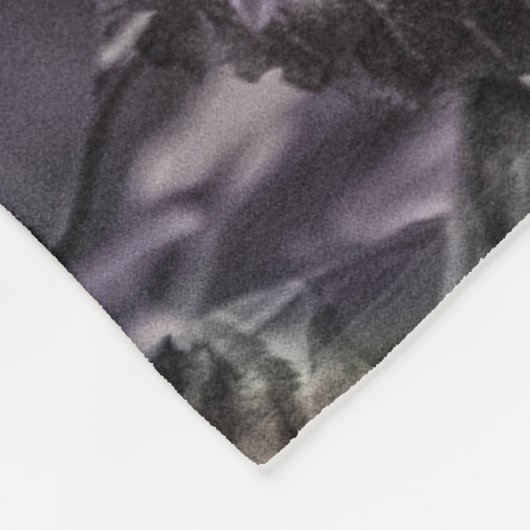 Paarse Grote Grijze Owl Blanket Fleece Deken (Hoek)