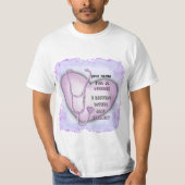 Paarse grote hart verpleegkundige t-shirt (Voorkant)