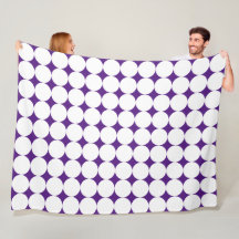 Paarse grote witte polka punten