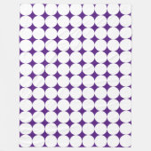 Paarse grote witte polka punten fleece deken (Voorkant)