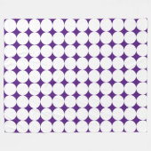 Paarse grote witte polka punten fleece deken (Voorkant (Horizontaal))