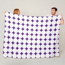 Paarse grote witte polka stippen