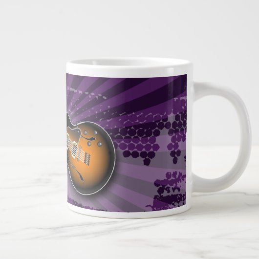 Paarse Grunge Burst Guitar Specialty Mok (Rechts)