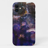 Paarse grunge Case-Mate iPhone case (Achterkant)