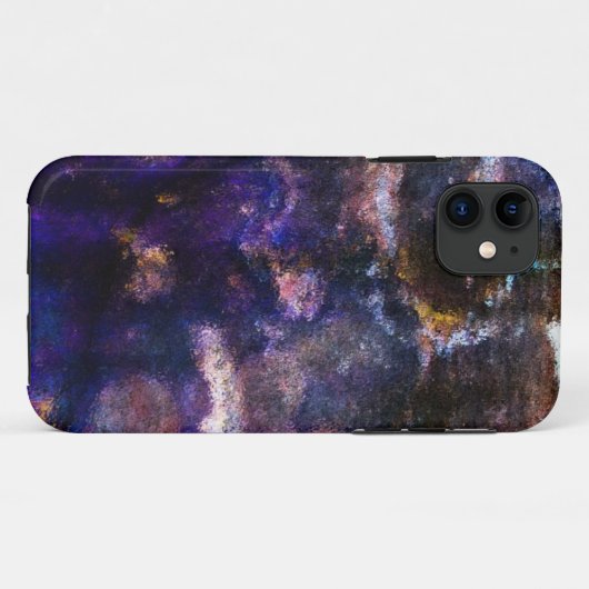 Paarse grunge Case-Mate iPhone case (Achterkant (horizontaal))