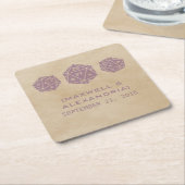 Paarse Grunge D20-desktop Onderzetters voor gamerp (Schuin)