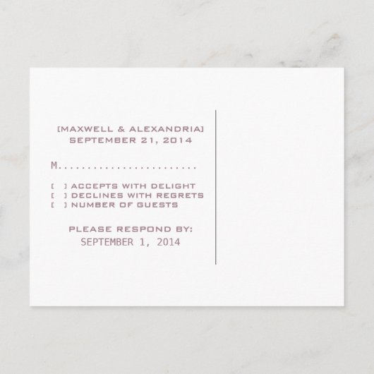 Paarse Grunge D20-ijsgamer RSVP-Briefkaart Uitnodiging Briefkaart (Achterkant)