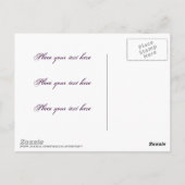 Paarse Grunge Heart Briefkaart (Achterkant)