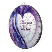 Paarse Grunge Heart Dartbord (Voorkant Rechts)