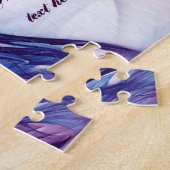 Paarse Grunge Heart Legpuzzel (Zijkant)