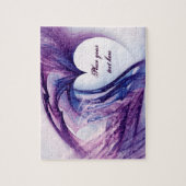 Paarse Grunge Heart Legpuzzel (Verticaal)