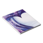 Paarse Grunge Heart Notitieblok (Schuin)