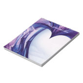 Paarse Grunge Heart Notitieblok (Linkerzijde)