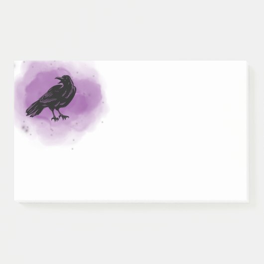 Paarse Grunge Raven Post-it Notes (Voorkant)