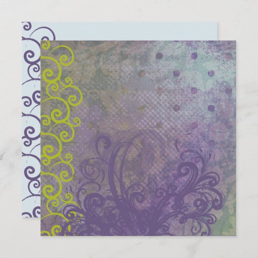 Paarse grunge Scroll (Voorkant / Achterkant)