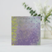 Paarse grunge Scroll (Staand voorkant)