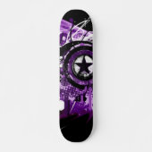 Paarse grunge ster persoonlijk skateboard (Voorkant)