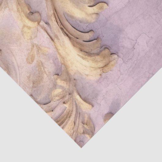  paarse grunge wand gouden folie barok tissuepapier (Detail)