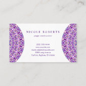 Paarse grvel Mandala Visitekaartje (Achterkant)