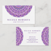 Paarse grvel Mandala Visitekaartje (Voorkant / Achterkant)