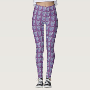 Paarse Guardian Angel Art Custom Holiday Leggings