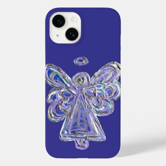 Paarse Guardian Angel Art Custom iPhone Case (Achterkant)