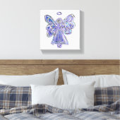Paarse Guardian Angel Art Wrapped Canvas schildere (Insitu (Slaapkamer))