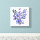 Paarse Guardian Angel Art Wrapped Canvas schildere (Insitu (Houten vloer))