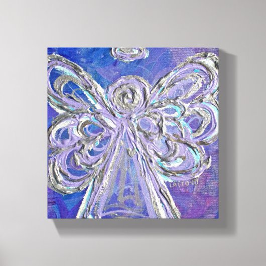 Paarse Guardian Angel Art Wrapped Canvas schildere Afdruk (Voorkant)