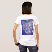 Paarse Guardian Angel Custom Art Holiday Shirt (Achterkant volledig)